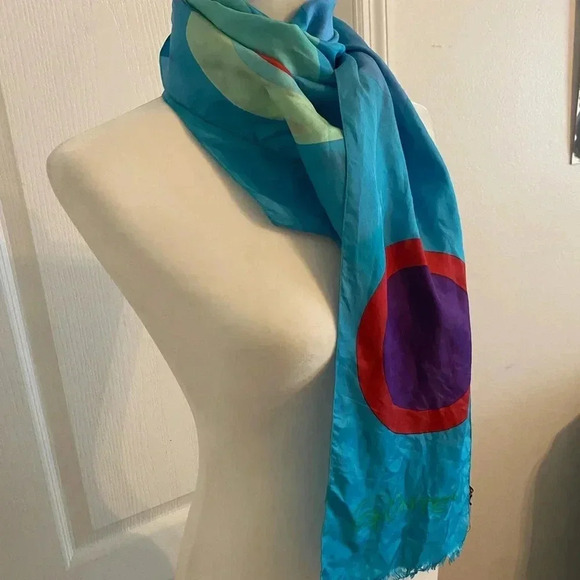 Gunter Womens Silk Long Vintage Scarf - Picture 4 of 10